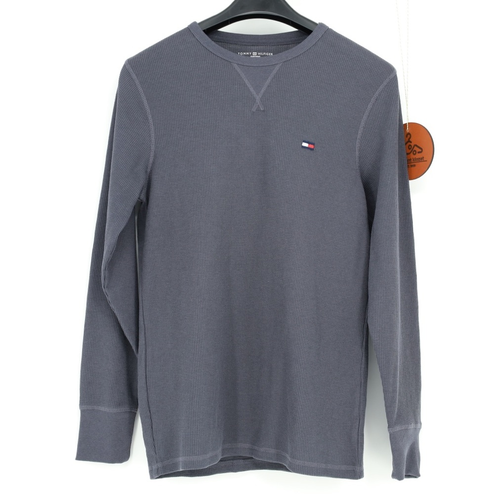 Tommy Hilfiger Gray Waffle Knit‎ Long Sleeve Thermal Shirt Small NWT Layering